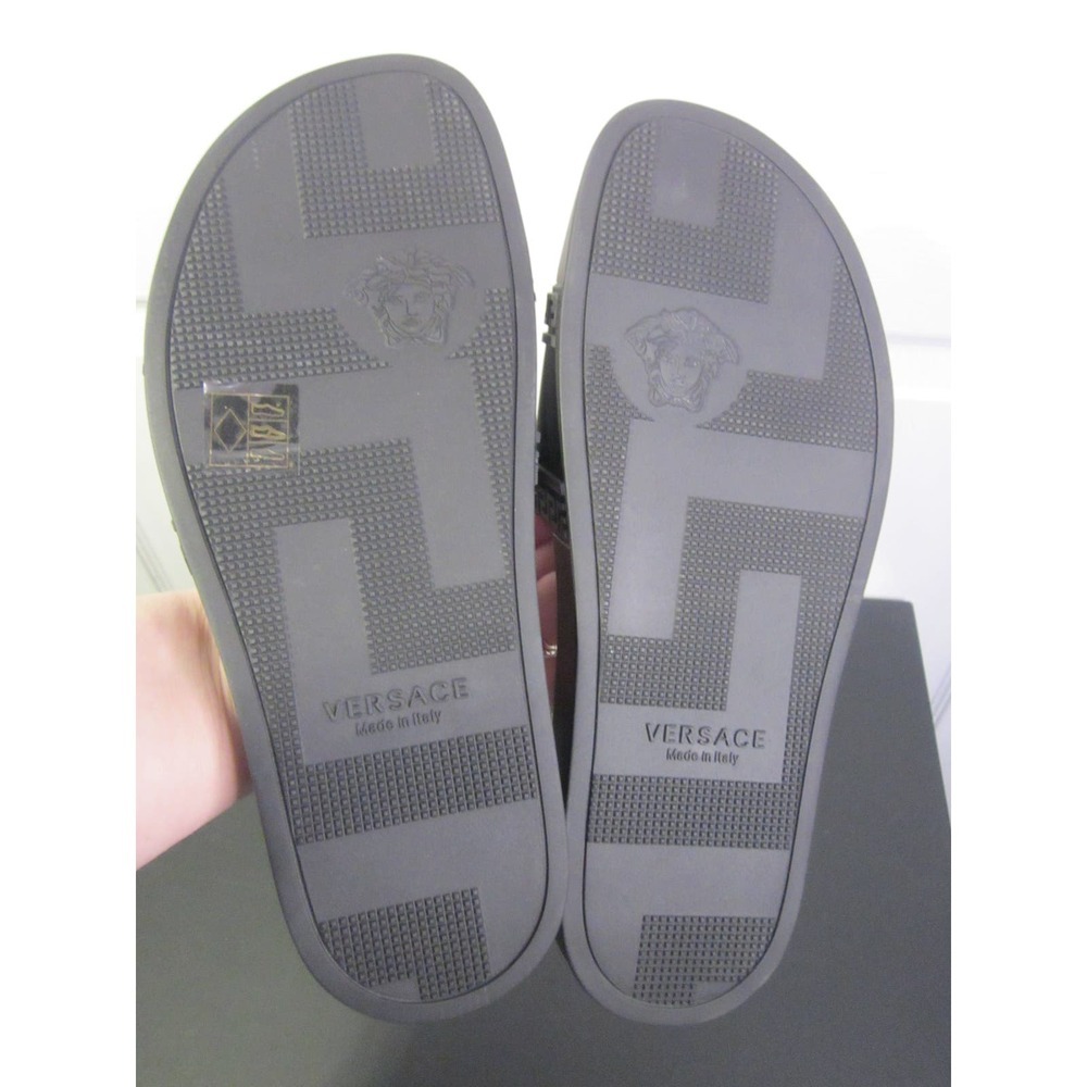 Versace Palazzo pool slide black slide rubber NWOT IT 41 - Picture 6 of 14